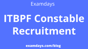 Itbpf Recruitment Constable Posts Itbpolice Nic In