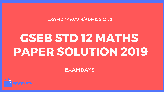 gseb 12 maths paper solution