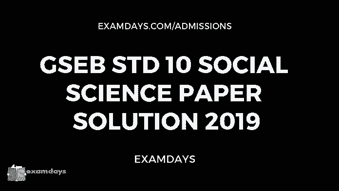 gseb std 10 social science paper solution