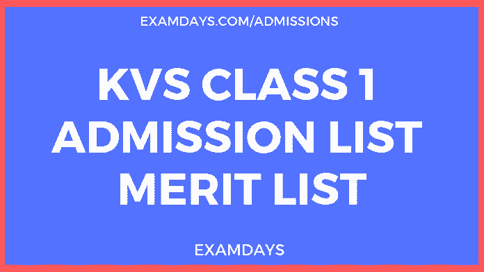 kvs class 1 admission list