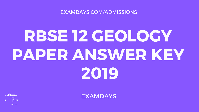rbse 12 geology paper answer key