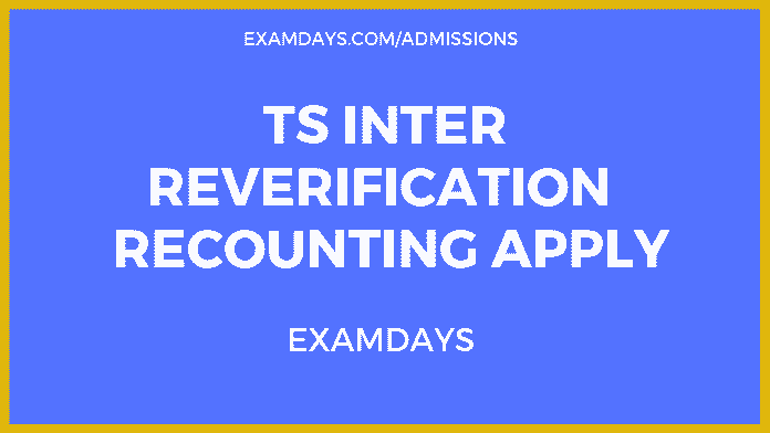 TS Inter Reverification 2019 Recounting Apply