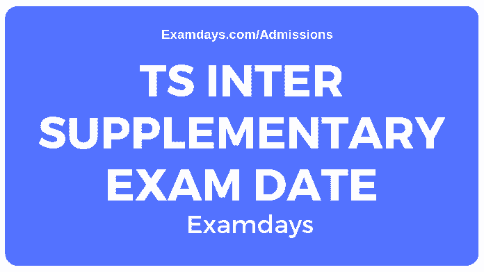 TS Inter Supplementary Exam Date