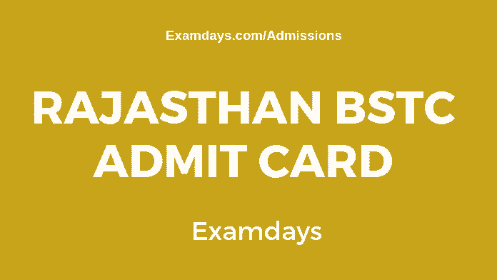 rajasthan bstc admit card