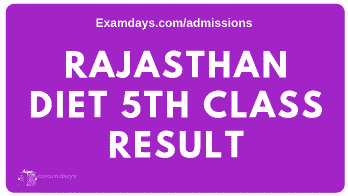 rajasthan diet 5th class result