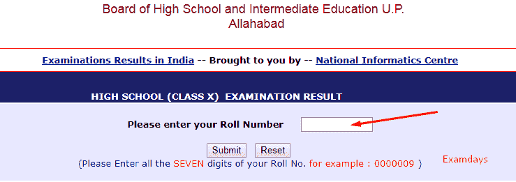 up board 10th result
