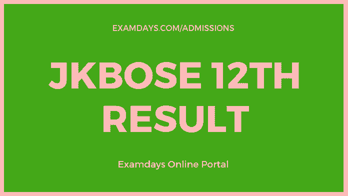 JKBOSE 12th Result