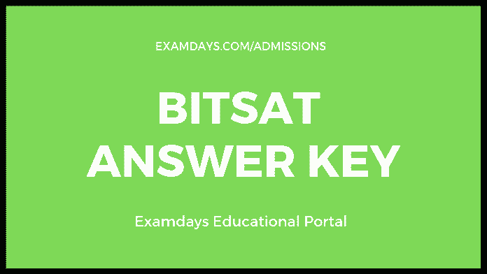 bitsat answer key