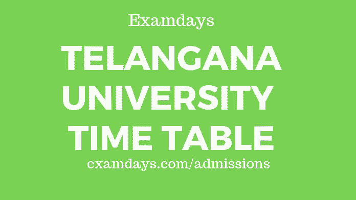 telangana university time table
