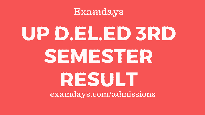 up deled 3rd semester result