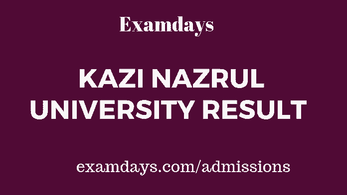 Kazi Nazrul University Result