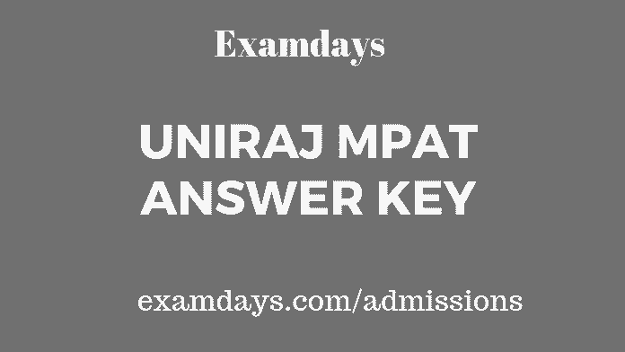 Uniraj MPAT Answer Key