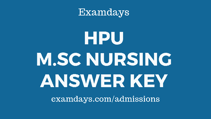 hpu nursing answer key