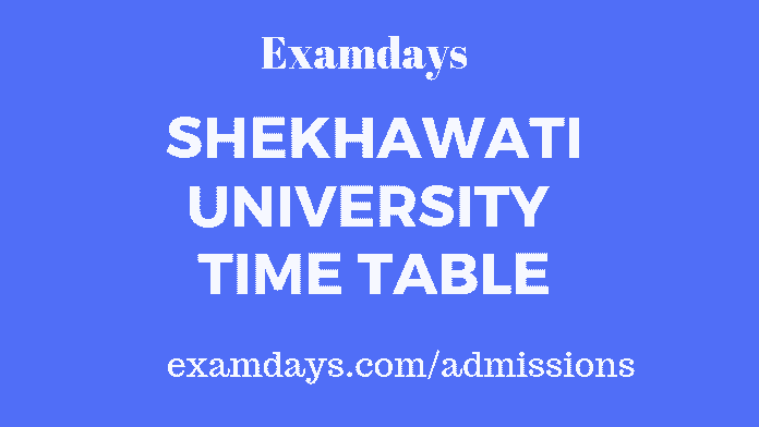 shekhawati university time table