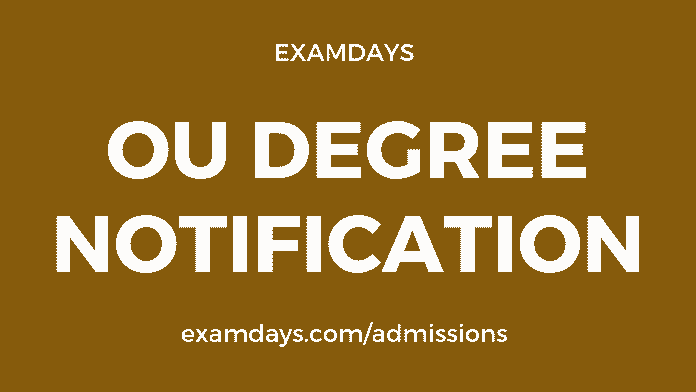 ou degree notification