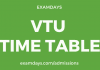 vtu time table