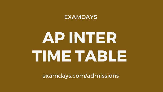 ap inter time table