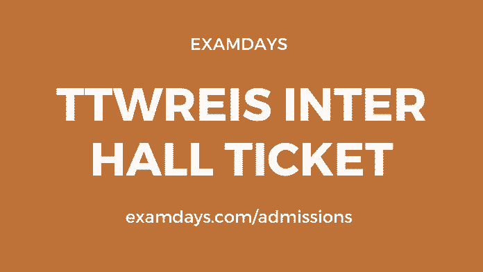 tswreis inter hall ticket