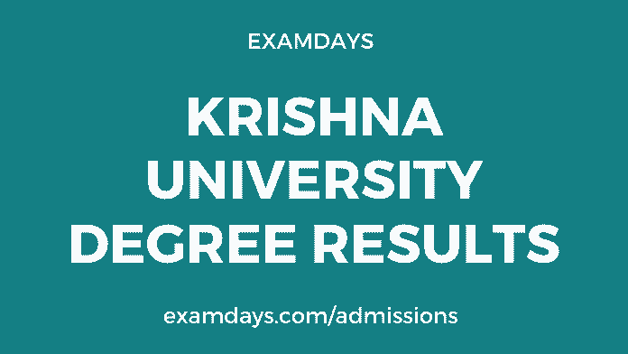krishna university degree results