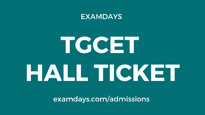 tgcet hall ticket