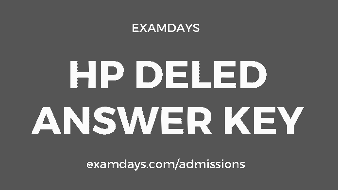 hp deled answer key