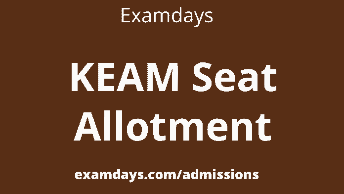 keam seat allotment