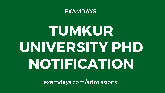 tumkur university phd notification