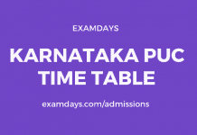 karnataka puc time table