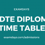 tndte diploma time table