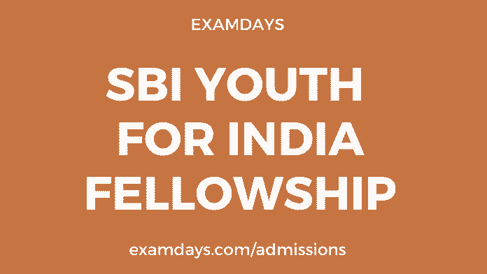 sbi youth for india fellowship