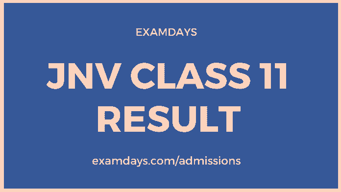 jnv class 11 result