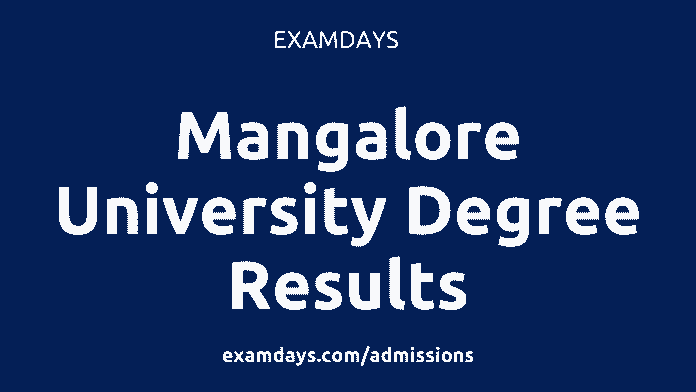 mangalore university degree results