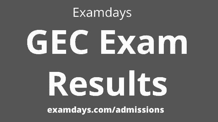 gec exam results