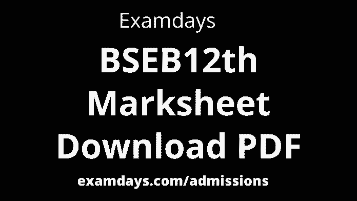 BSEB 12th Marksheet Download Online PDF Link Intermediate Memo