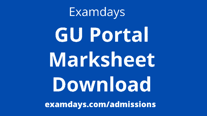 gu portal marksheet download