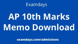 AP 10th Marks Memo Download 2023 Duplicate Memo Manabadi