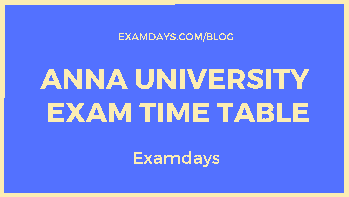 anna university time table