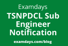 tsnpdcl sub engineer notification