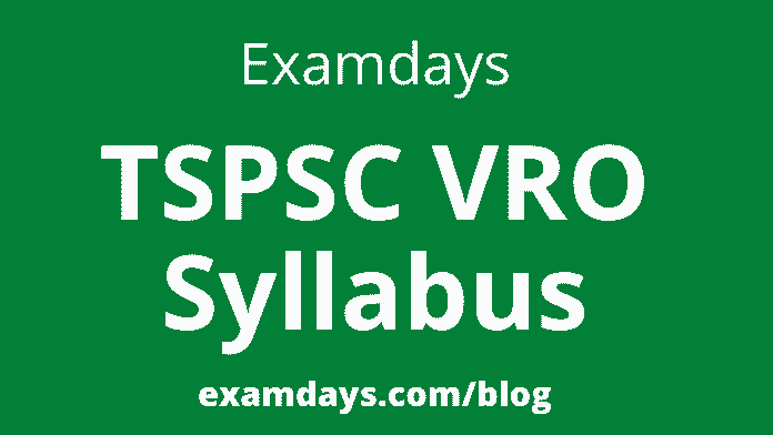 tspsc vro syllabus