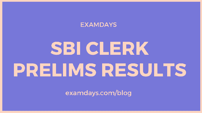 sbi clerk prelims results