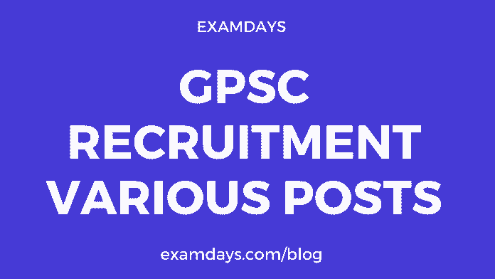 gpsc recruitment