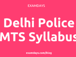 delhi police mts syllabus