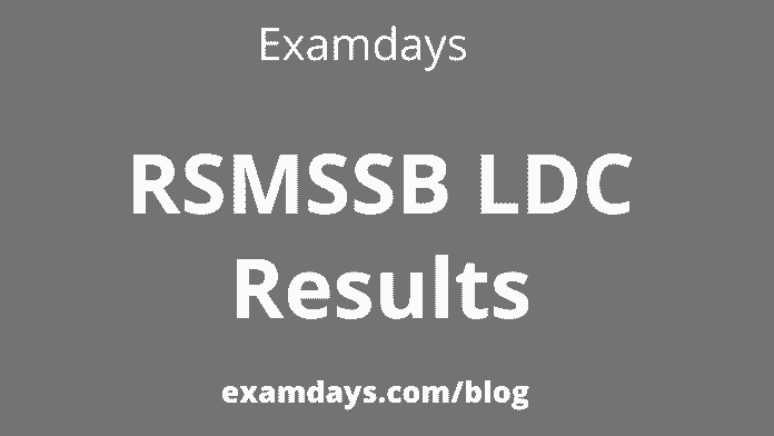 RSMSSB LDC Result