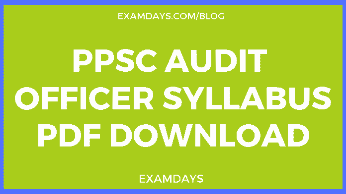 ppsc audit officer syllabus