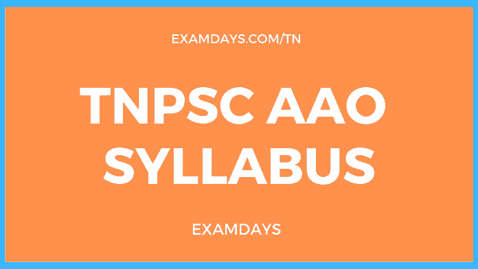tnpsc aao syllabus