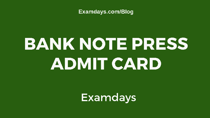 Bank Note Press Admit Card