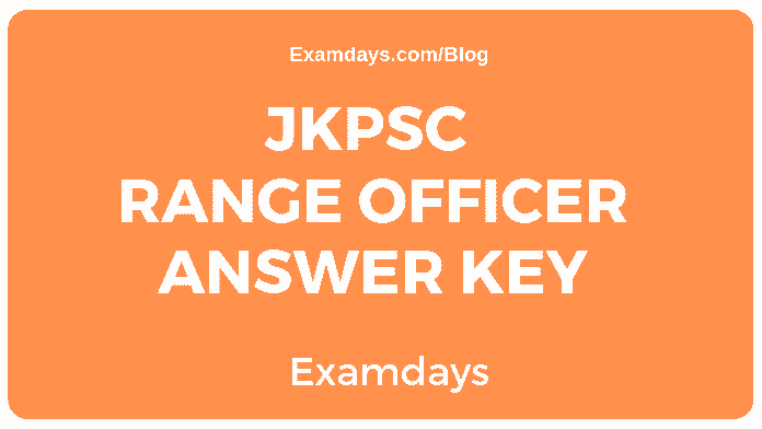 JKPSC Range Officer Answer Key