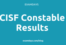 cisf constable result