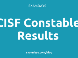 cisf constable result