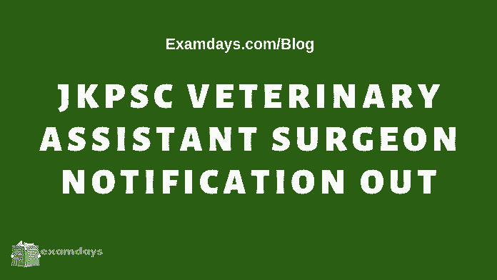 jkpsc veterinary assistant surgeon
